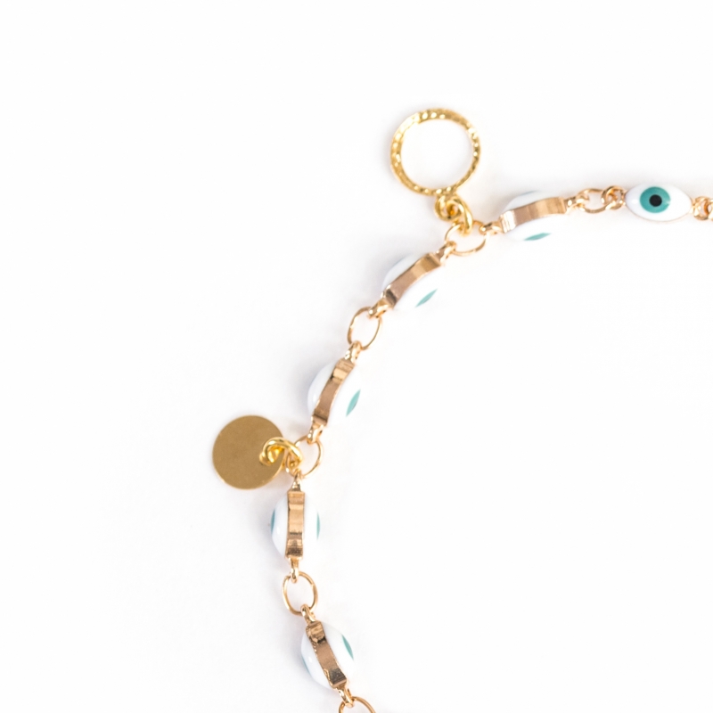 Bracelet émail Antique œil Grec protecteur - Ilabella Bijoux de créateur  semi precieux
