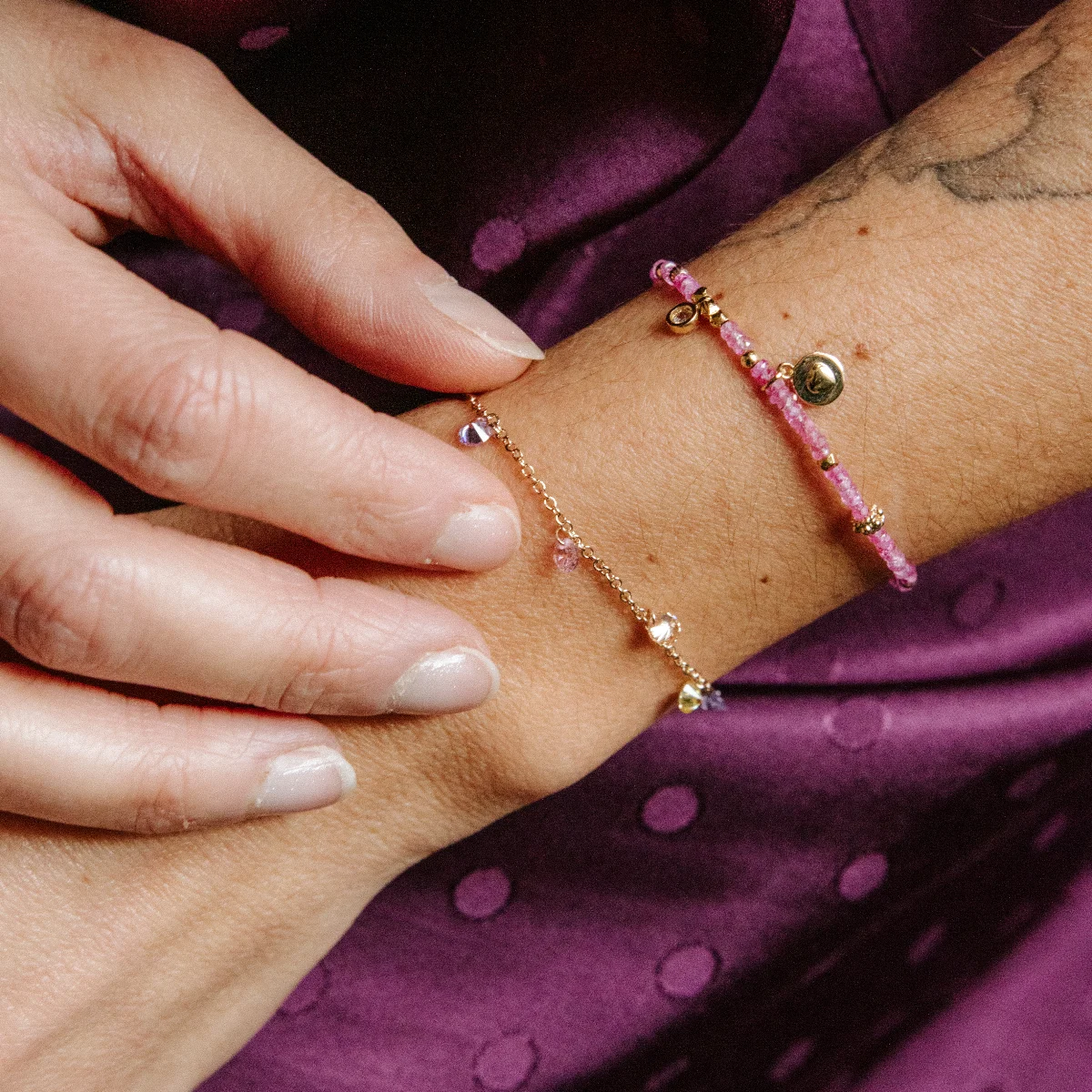 Bracelet Pastel - pierres breloques Diamant – Image 2