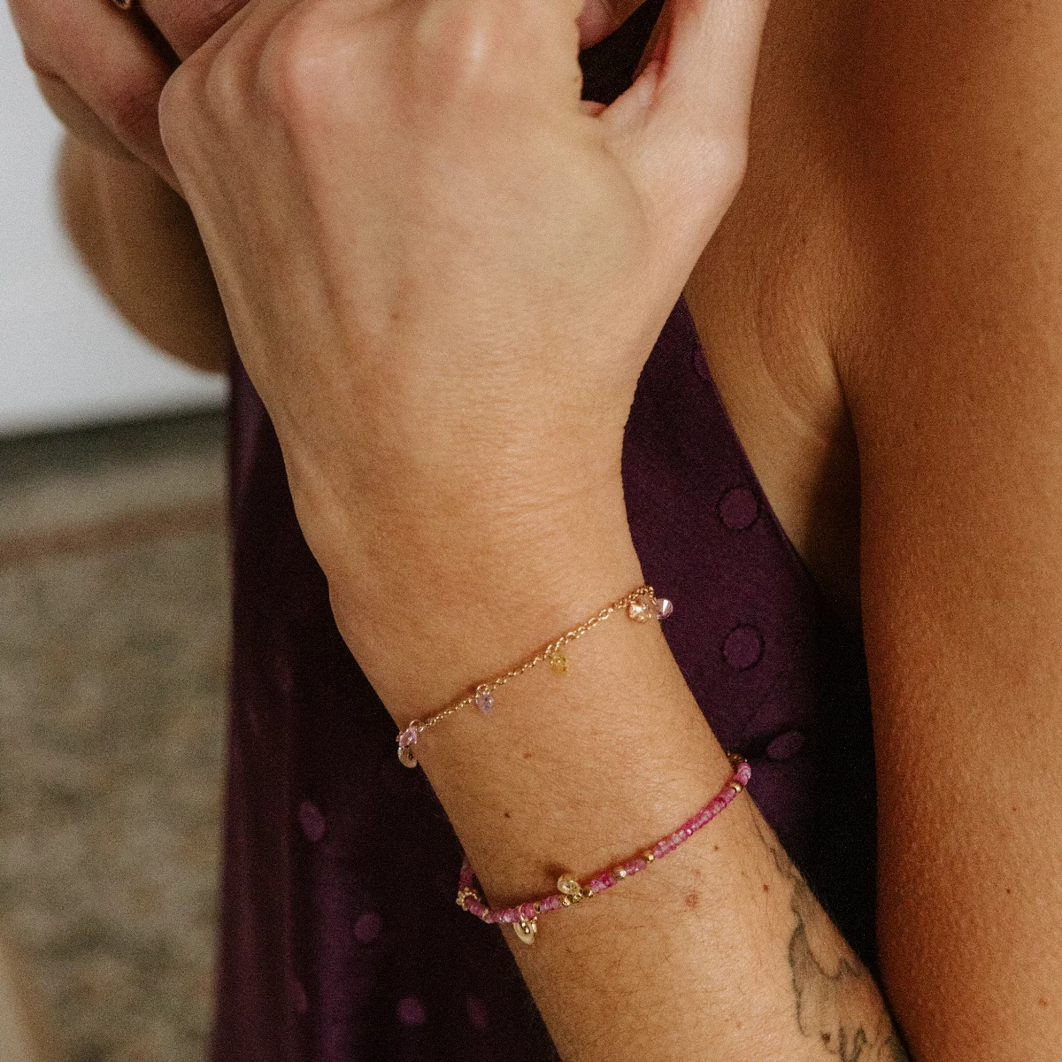 Bracelet Pastel - pierres breloques Diamant – Image 8