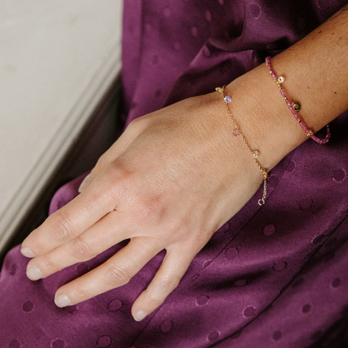 Bracelet Pastel - pierres breloques Diamant – Image 5