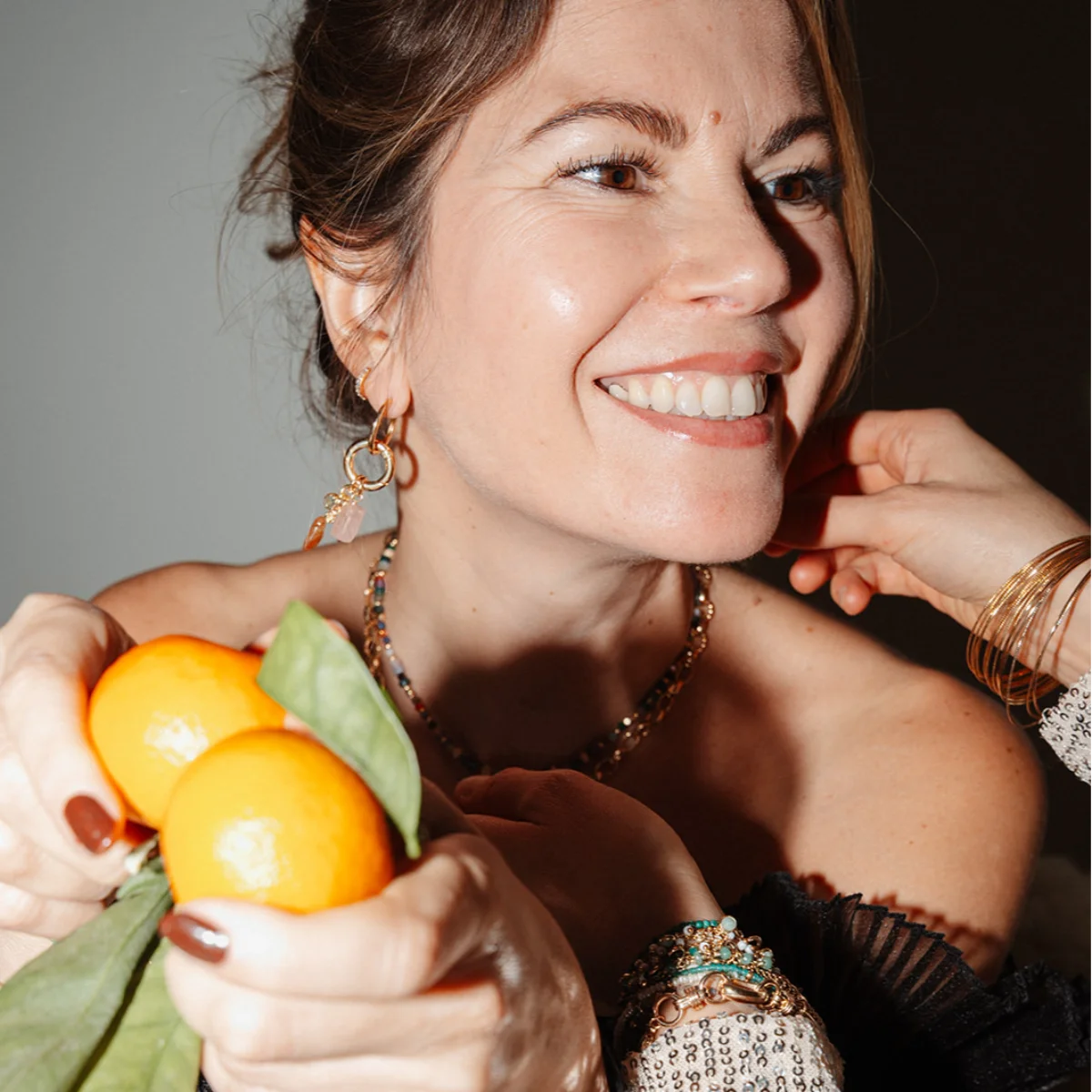 Créoles interchangeables pierres précieuses – Image 12