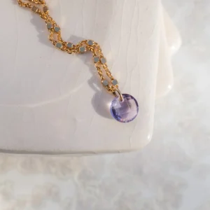 Collier Baby facettes – Pierre Lila
