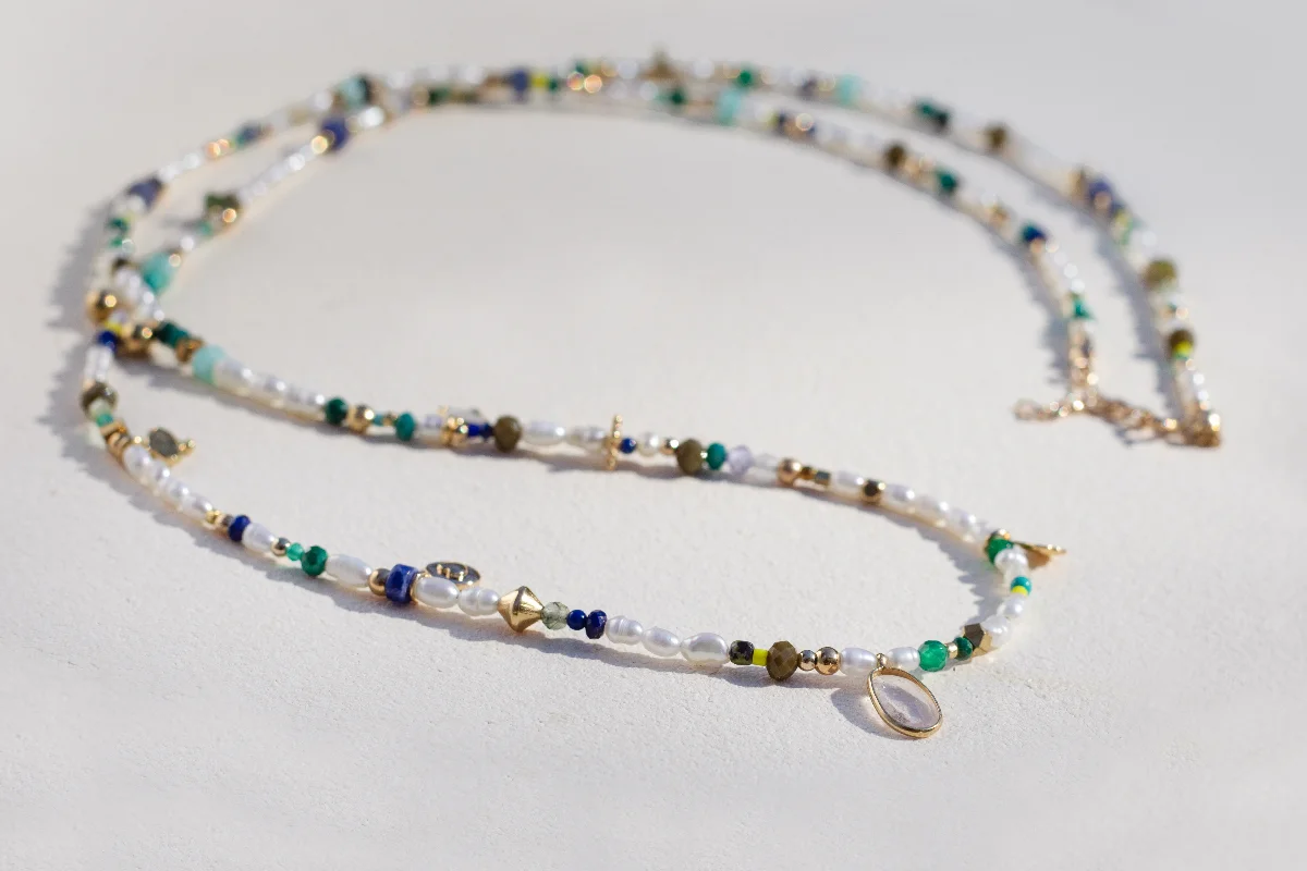 Sautoir Zazie - Perles de culture & Pierres – Image 5